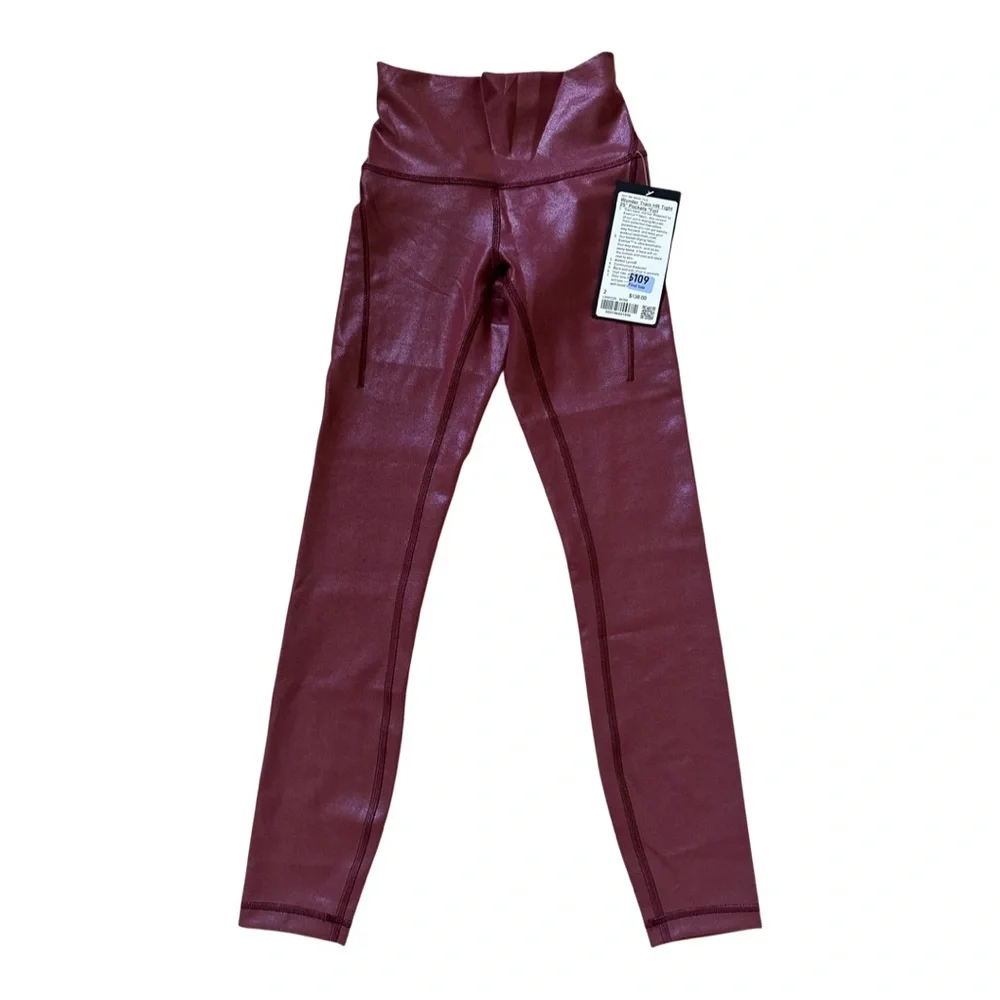 Lululemon Wunder Train High-Rise Tight with Pockets 25” Foil Leggings- Rare Find - Picture 6 of 13